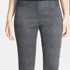 Vince Camuto Glen Plaid Ponte Ankle Trousers